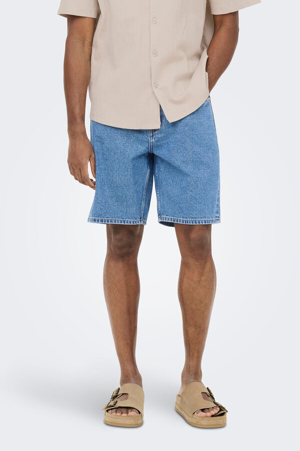Only & Sons Bermuda vaquera azul