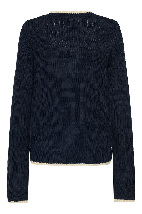 JDY Jersey cuello redondo azul