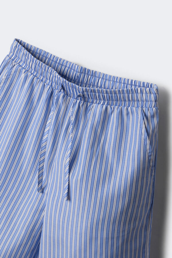 Springfield Kids Calças de pijama riscas para meninas azul