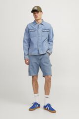 Jack & Jones  Cal&ccedil;as curtas de corte folgado azul