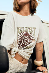 Springfield Camiseta de veludo bege