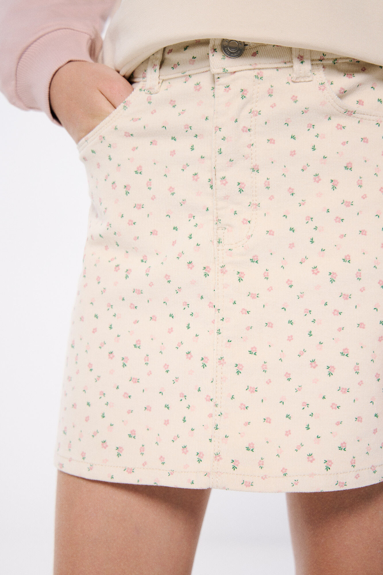 Springfield Kids Saia micro bombazina estampada de menina