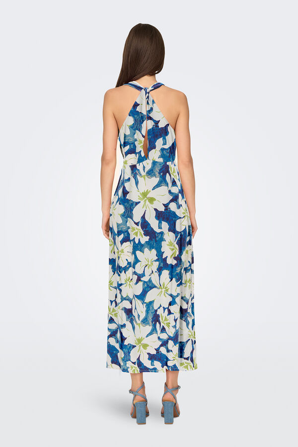 Only Vestido largo fluido azul