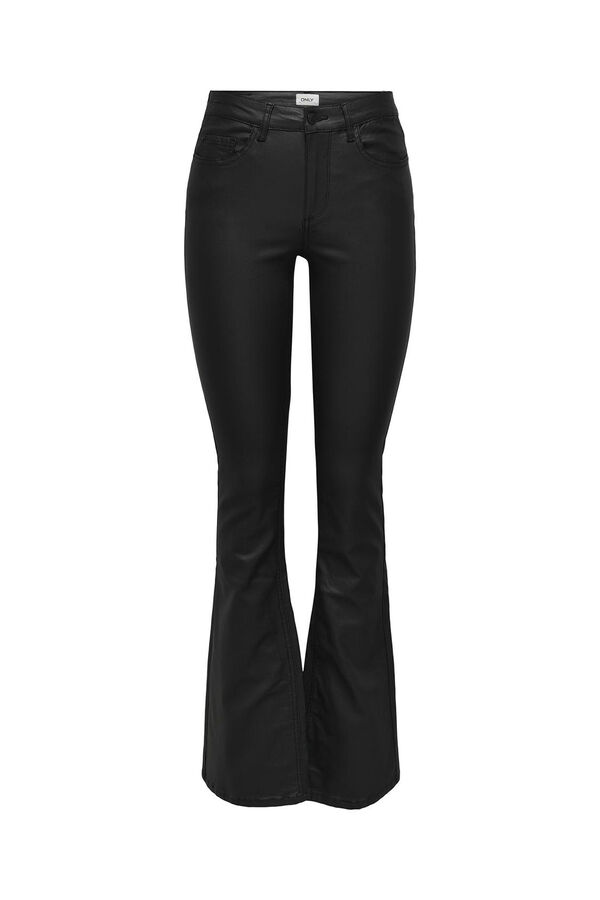 Only Calça larga encerada preto