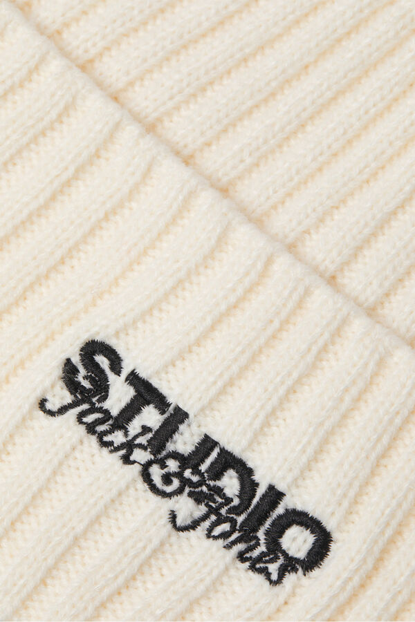 Jack & Jones Bon&eacute; com estampado de est&uacute;dio branco