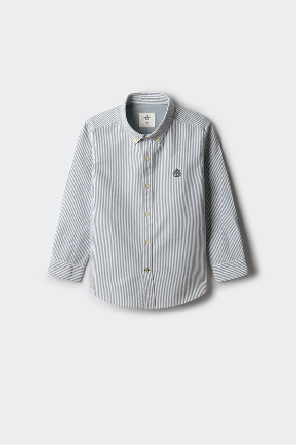 Springfield Kids Camisa pinpoint raya ni&ntilde;o azul