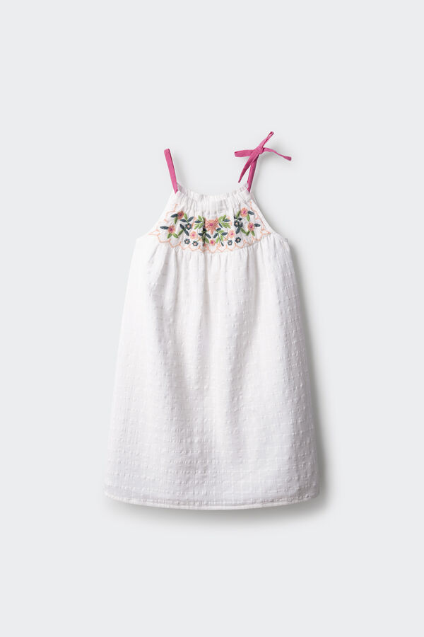 Springfield Kids Vestido tirantes ni&ntilde;a blanco