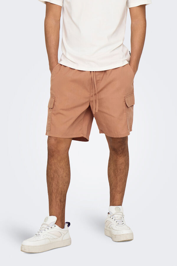 Only & Sons Short cargo naranja
