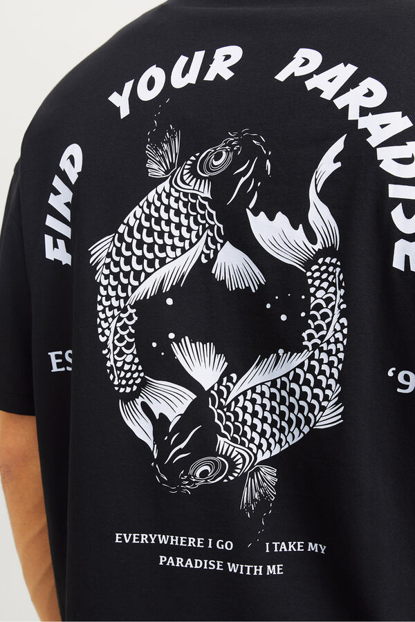 Jack & Jones T-shirt back print preto