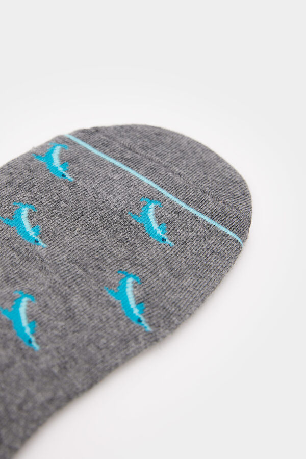 Springfield Meia invis&iacute;vel golfinho cinzento