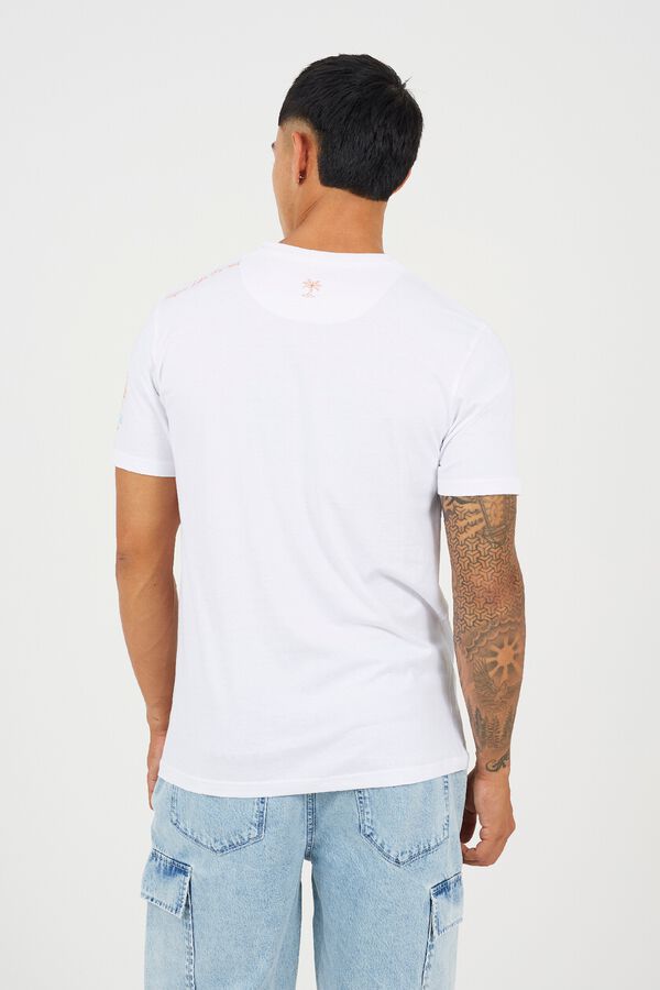 Brave Soul T-shirt de manga curta estampada branco