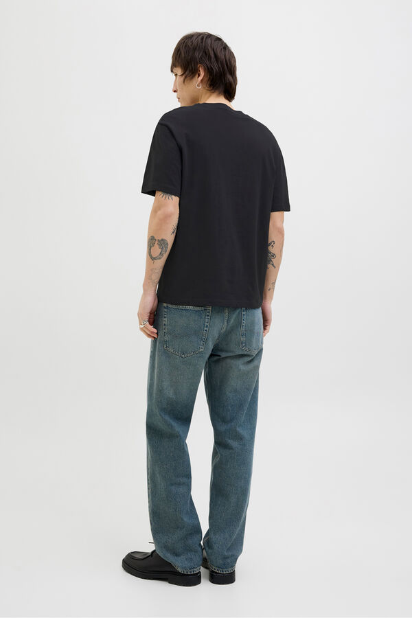 Jack & Jones Camiseta estampada com caimento relaxado preto