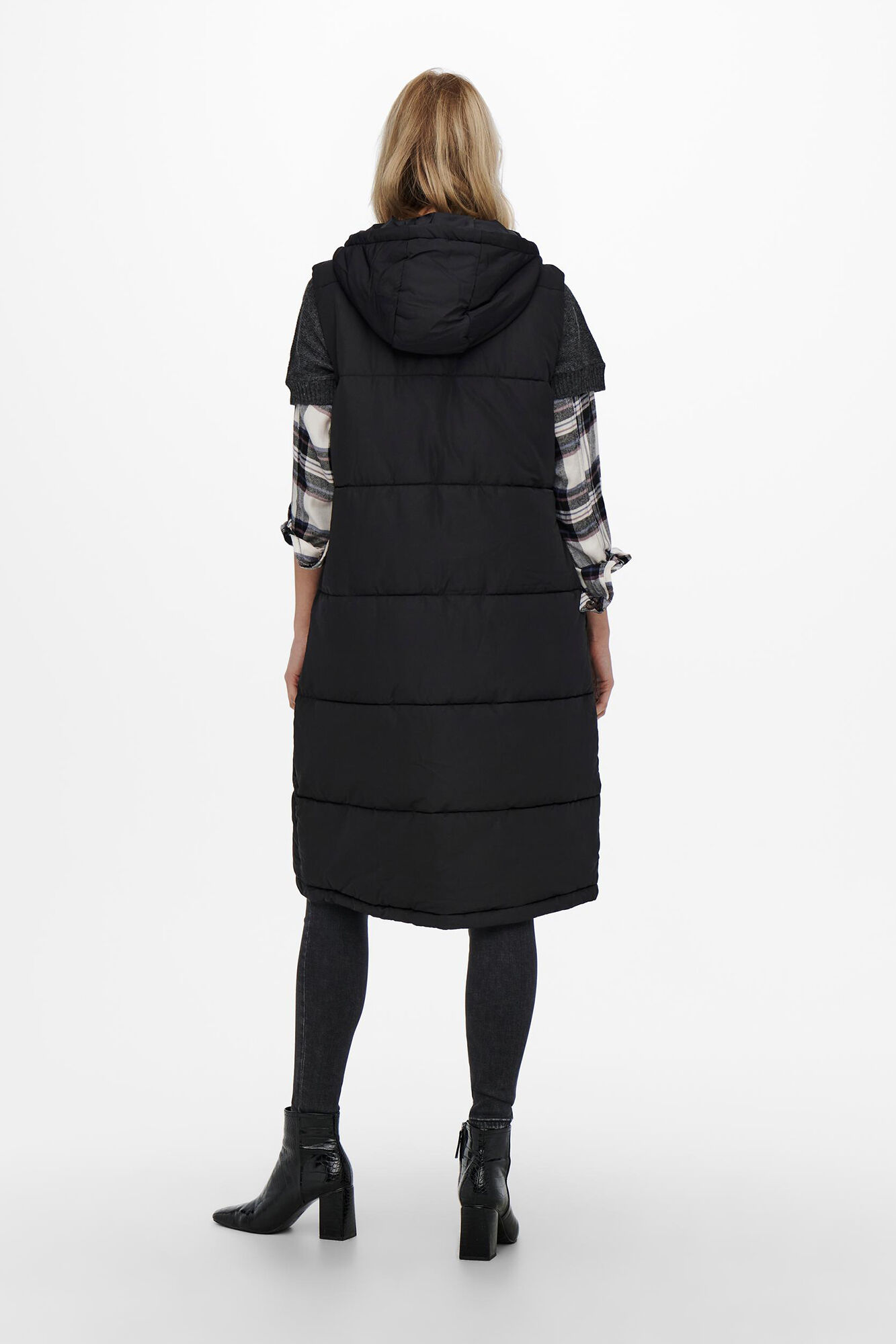 Only Colete acolchoado com capuz