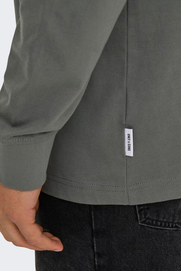 Only & Sons Camiseta relaxed de manga larga gris