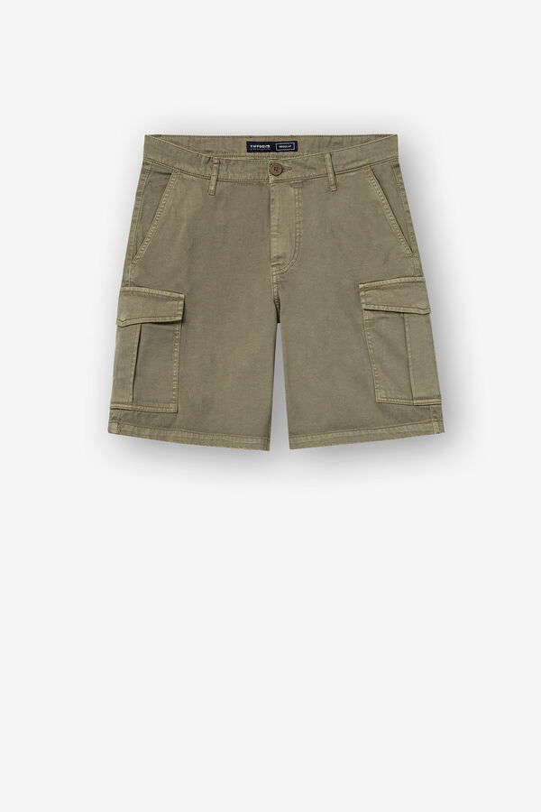 Tiffosi Bermuda cargo regular fit verde