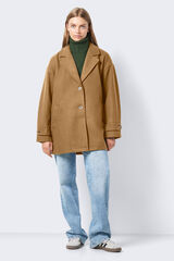 Noisy May Abrigo con botones delanteros tostado