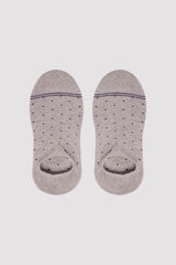 Springfield Calcet&iacute;n invisible lunares gris