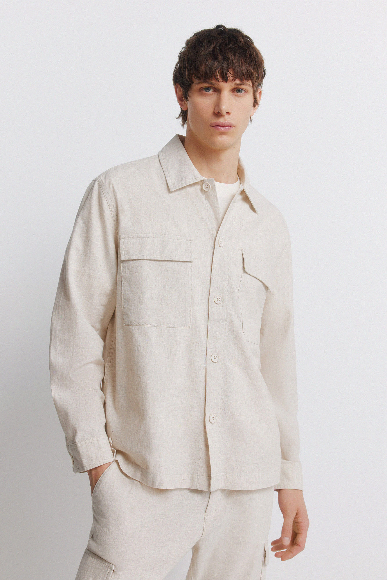 Springfield Sobrecamisa lino overshirt