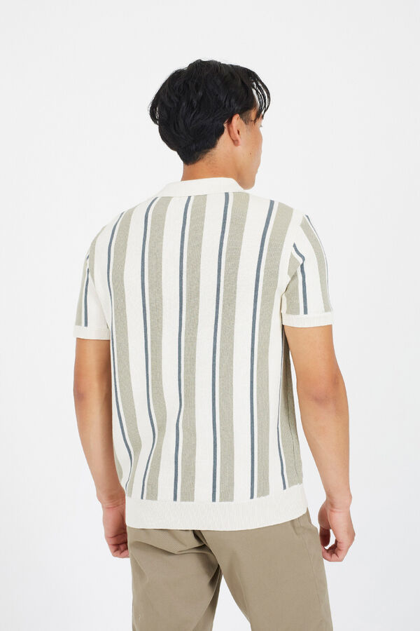 Brave Soul Polo de malha com manga curta bege