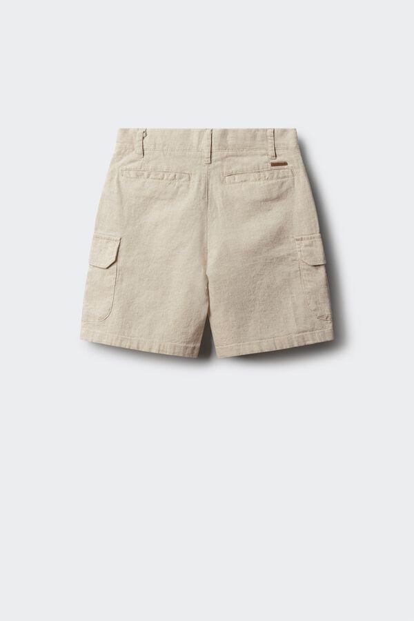 Springfield Kids Bermuda cargo lino ni&ntilde;o blanco