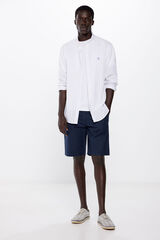 Springfield Bermuda lino comfort fit azul