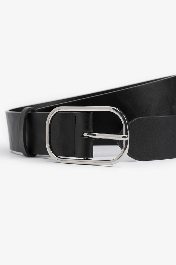 Tiffosi Cintur&oacute;n Efecto Piel negro