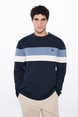 Springfield Camiseta manga comprida cortada azul