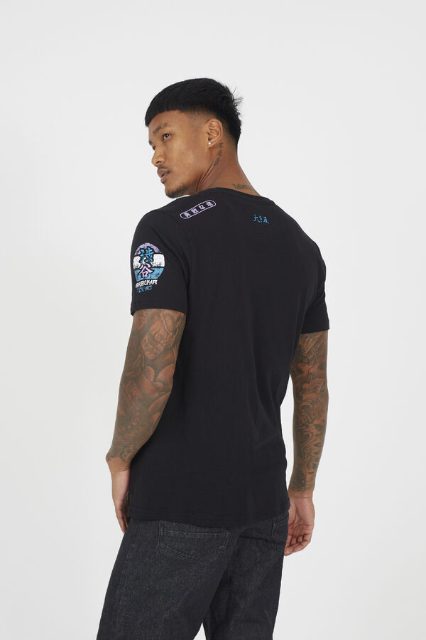 Brave Soul T-shirt de manga curta estampada preto