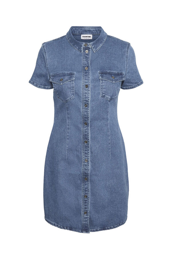 Noisy May Vestido curto denim azul