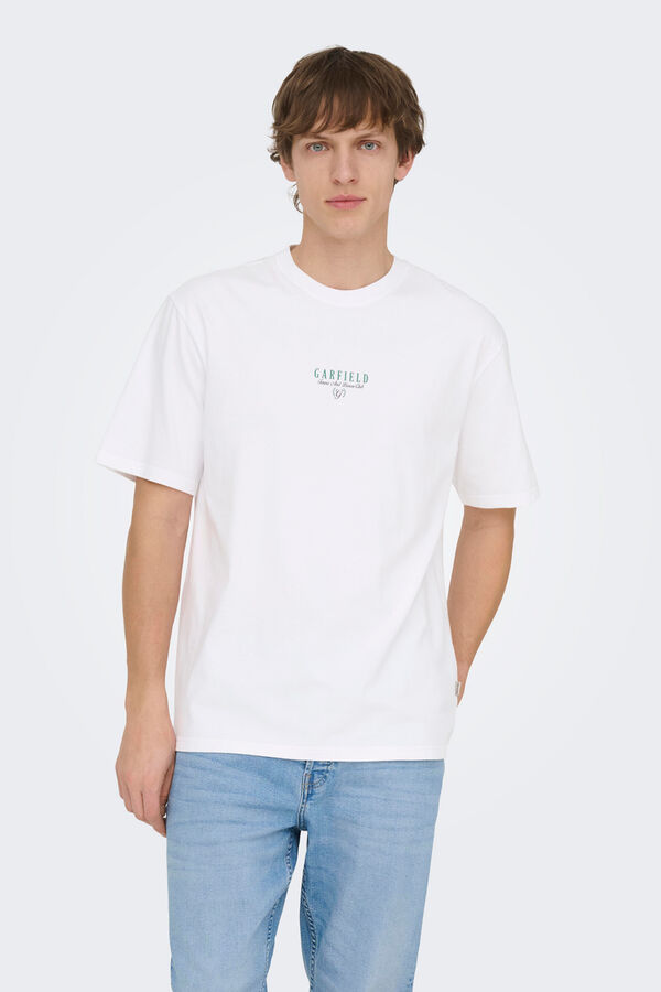 Only & Sons Camiseta Garfield blanco