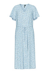 Pieces Vestido midi floral azul