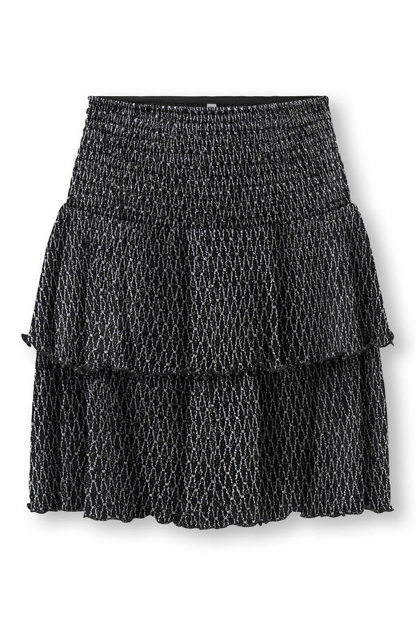Only Girls Falda de capas con purpurina negro