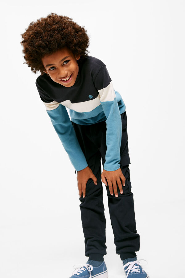 Springfield Kids Camiseta color block ni&ntilde;o azul