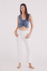 Springfield Jeans kick flare color blanco