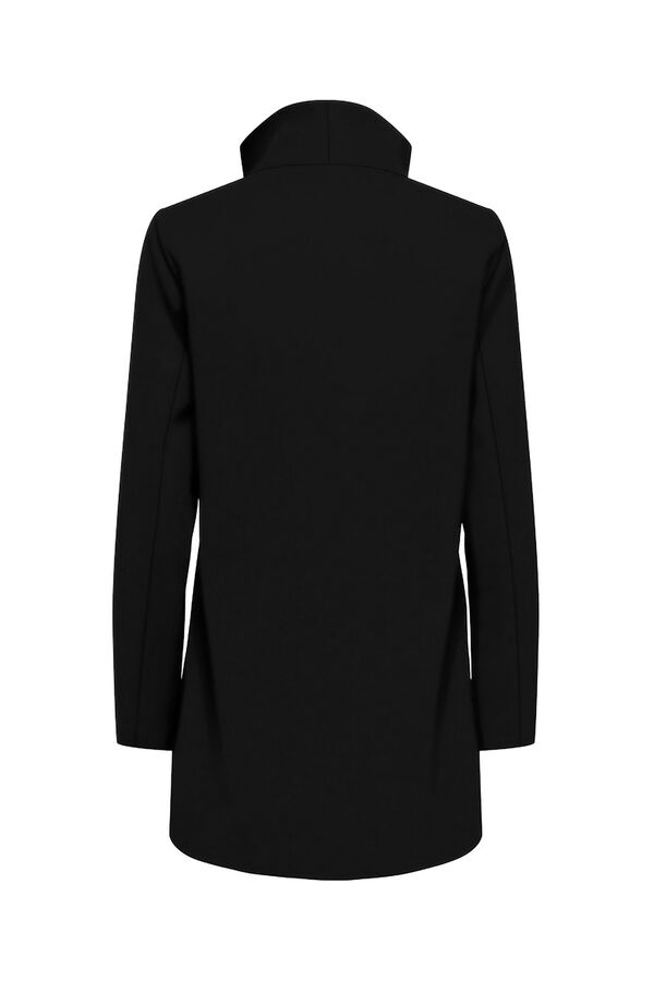 Only sobretudo de tecido midi preto