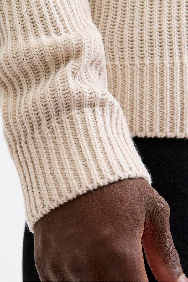 JJ REBEL Jersey de punto cuello cruzado gris