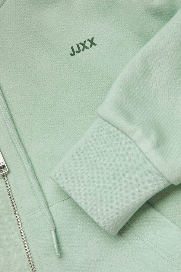 Jack & Jones Sweatshirt crop com capuz verde
