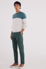 Springfield Cal&ccedil;a cal&ccedil;as chino slim fit com micro estampa verde