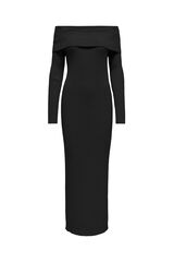 Only Vestido largo de punto negro