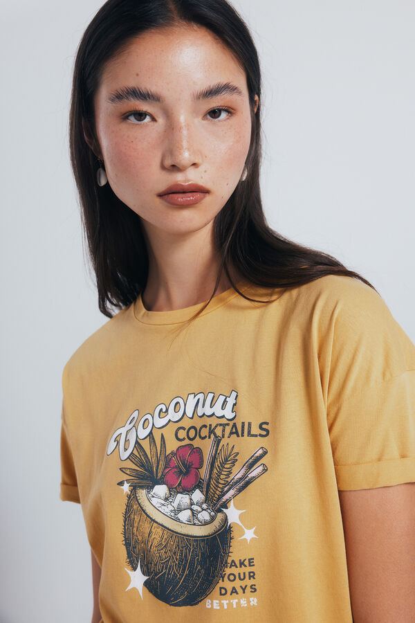 Springfield Camiseta gráfica tropical estampado