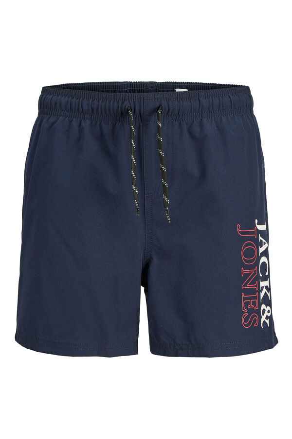 Jack & Jones Junior Shorts de banho com estampado de logo azul