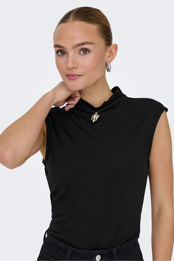 JDY Top sin mangas negro