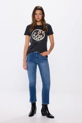 Springfield Camiseta gr&aacute;fica algod&oacute;n gris