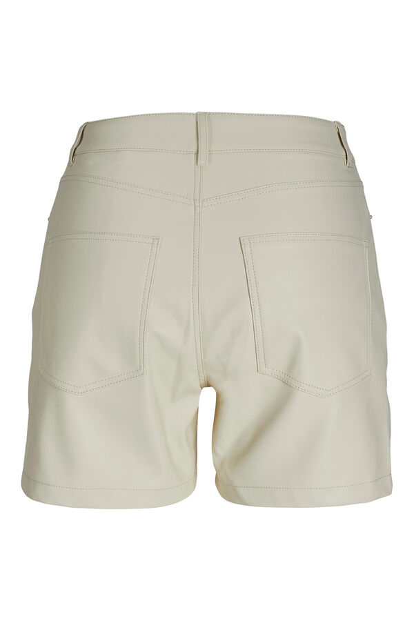 Jack & Jones Shorts de efecto piel de tiro alto branco