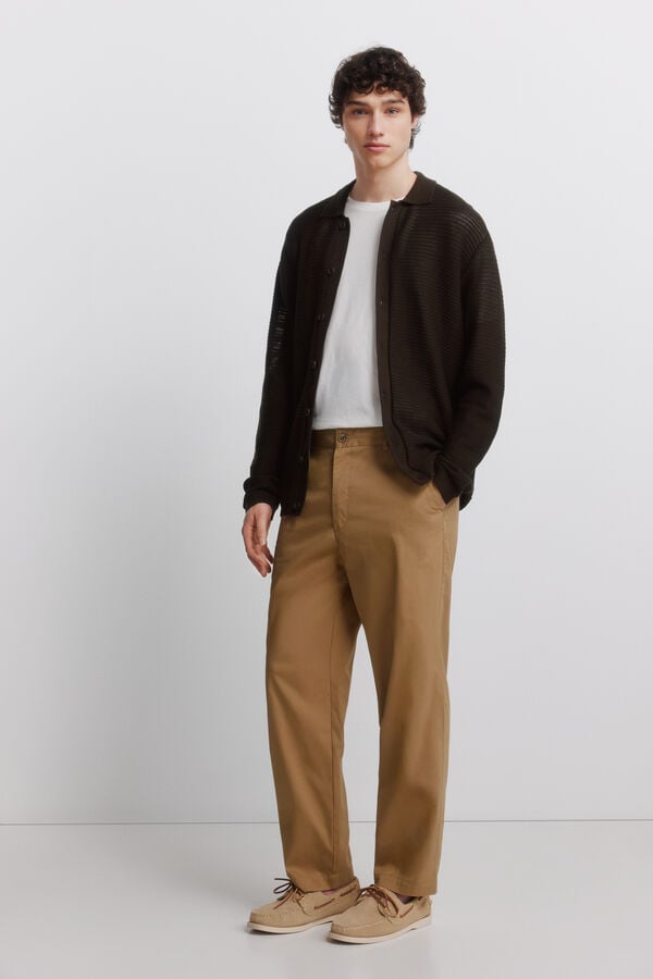 Springfield Cal&ccedil;as chino leves relaxed fit camel