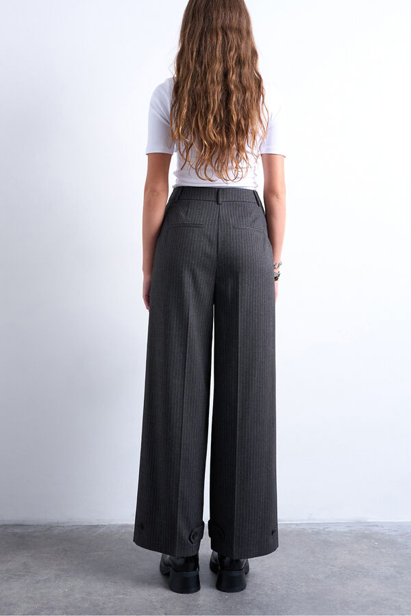 Topshop Pantalones de pierna ancha gris