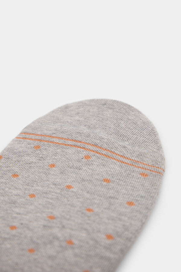 Springfield Calcet&iacute;n invisible puntos gris