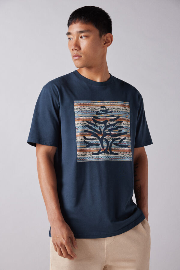 Springfield Camiseta &aacute;rbol native azul