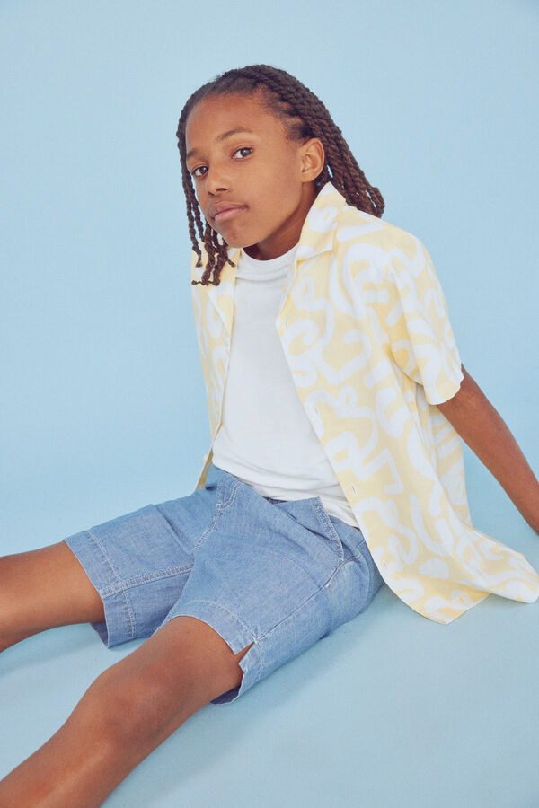 Springfield Kids Bermuda chambray para ni&ntilde;o azul