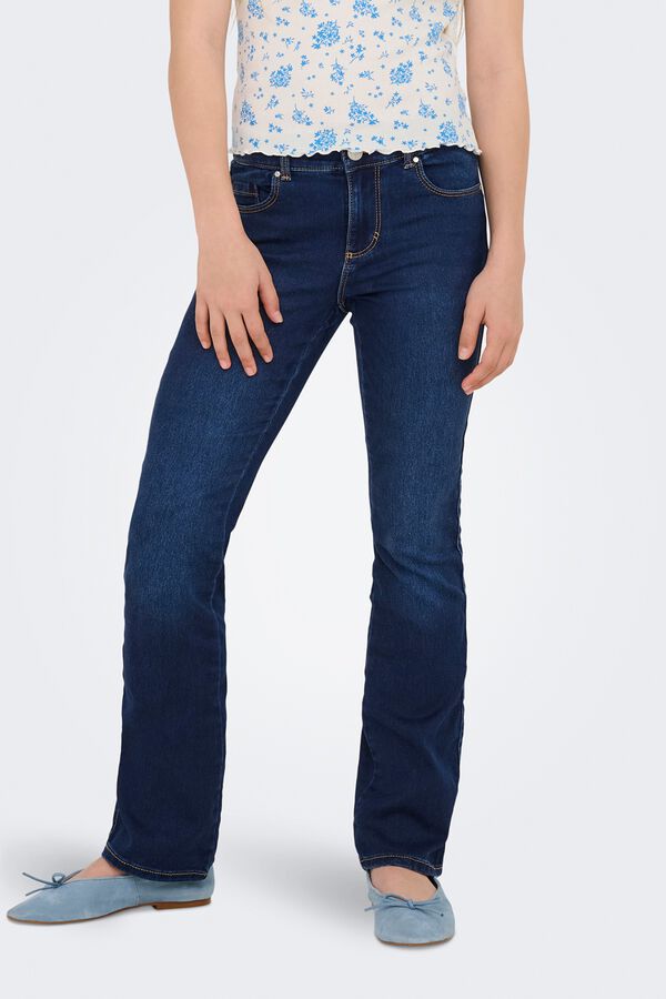 Only Girls Vaqueros flared fit azul